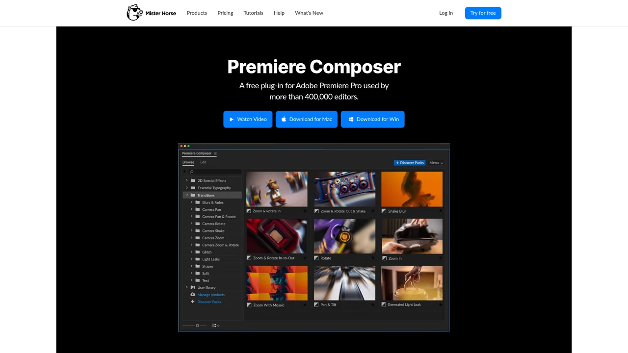 Premiere Composer screenshot